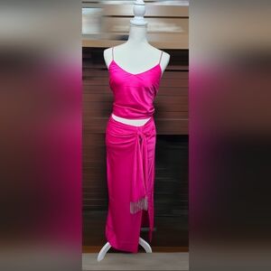 Rachel Zoe Hott Pink Silk Set